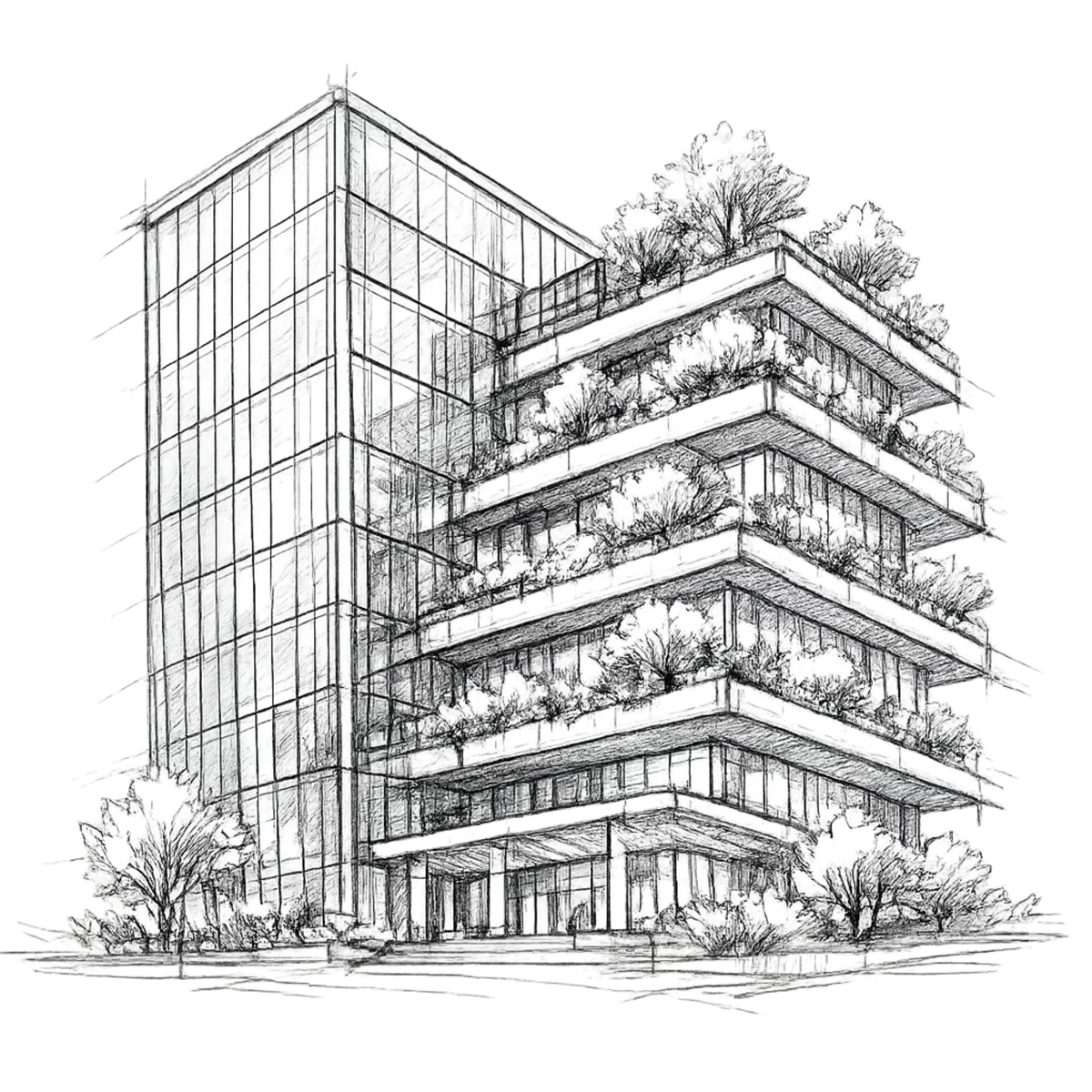 palazzo schizzo disegno corbogroup